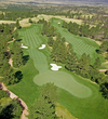 The par-4 third hole at The Sanctuary golf course in Sedalia, Colorado.